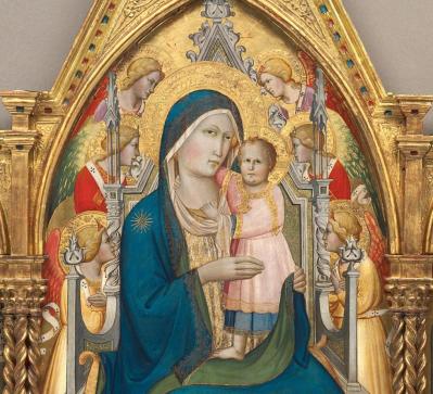 Agnolo Gaddi. Vierge à l’Enfant avec des saints, détail