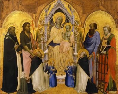 Agnolo Gaddi. Vierge en majesté avec des saints (1375)