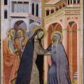 Bartolo di Fredi. Retable de la Trinité, Visitation (1397)