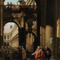 Bernardo Bellotto. Capriccio architectural avec autoportrait (v. 1765)