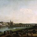 Bernardo Bellotto. Dresde depuis la rive droite de l’Elbe, au-dessus du pont Auguste (1747)