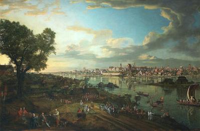 Bernardo Bellotto. Vue générale de Varsovie prise du côté de Praga (1770)