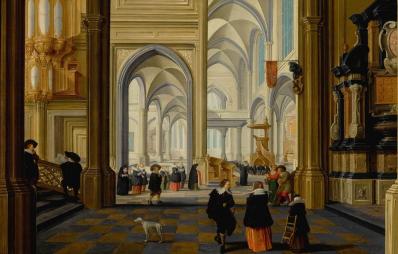 Dirk van Delen. Intérieur d’église imaginaire (1629)