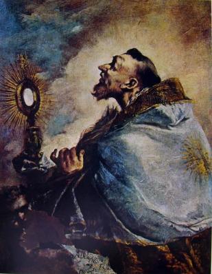 Francesco Guardi. Saint en extase ou Saint adorant l'Eucharistie (v. 1740)