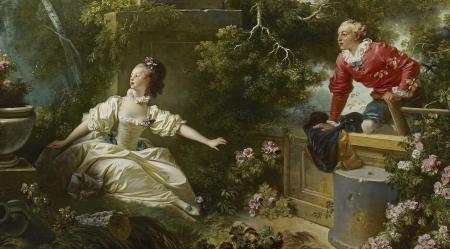 Jean-Honoré Fragonard. La Rencontre, détail (1771-72)