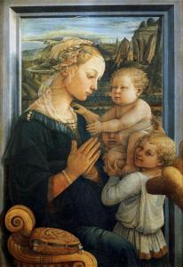 Lippi. Vierge à l'enfant et deux anges (1465)