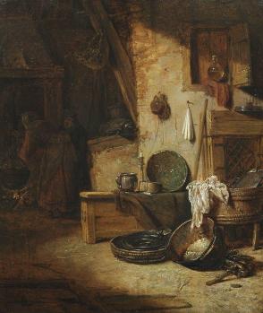 Willem Kalf. Intérieur de cuisine (1642)