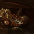 Willem Kalf. Nature morte aux coquillages et au corail (v. 1690)