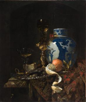 Willem Kalf. Nature morte avec jarre en porcelaine de Chine (1669)