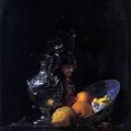 Willem Kalf. Nature morte avec une cruche en argent et un bol en porcelaine (1655-60)